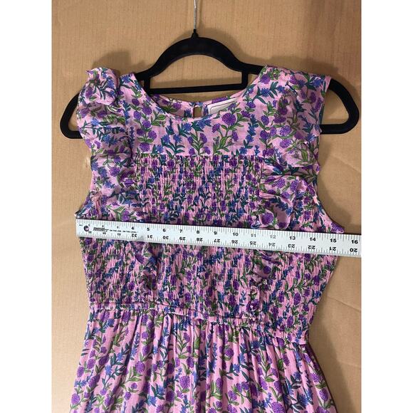 BANJANAN DRESS SMALL PURPLE MILKMAID WEST COUNTRY COASTAL COTTAGECORE - Picture 14 of 16